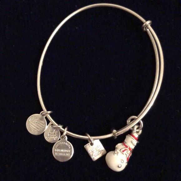 Alex and Ani Snowman Charm Bangle - Picture 2 of 4